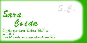 sara csida business card